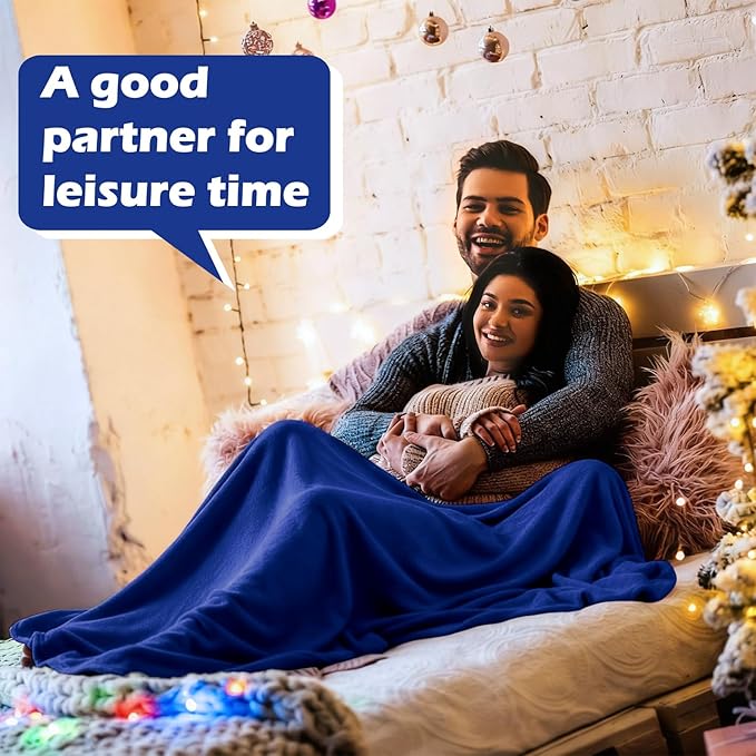 Buryeah 10 Pcs Fleece Blanket Bulk Warm Soft Fleece Blankets Cozy Lightweight Throw Blankets Plush Pet Throw Blanket for Home Bed Sofa Office Wedding Gifts Travel(50" X 60",Dark Color)