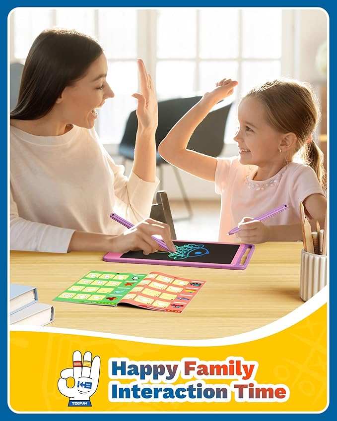 TEKFUN Kids Toys for 3+ Years Old Boys Girls, 8.5inch LCD Writing Tablet Erasable Drawing Tablet Writing Pads, Kids Travel Learning Toys Boys Girls Birthday Gifts Age 3 4 5 6 7 (Purple)