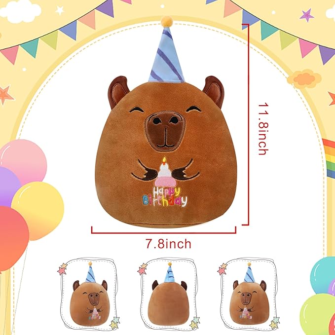 Birthday Gift Capybara Plush Toy - Cuddly Capybara Stuffed Animal Soft Plush, for Kids, 10 Inch
