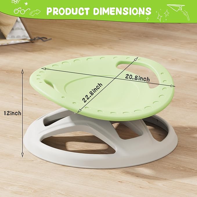 Brelley Sensory Spinning Chair for Kids, Autistic Kids Swivel Chair, Sensory Activity Toy for Toddlers, Physical Coordination Training Indoor & Outdoor Autism Sensory Products