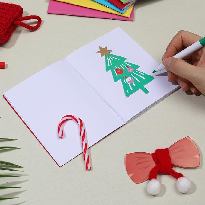 6 Pack Blank Books for Kids to Write Stories, Mini Notebooks Bulk Small Unlined Journals for Christmas Gift, Arts & Crafts, Drawing, Sketching, 24 Sheets/48 Pages (Colorful Covers, 4.3 x 5.6 In)