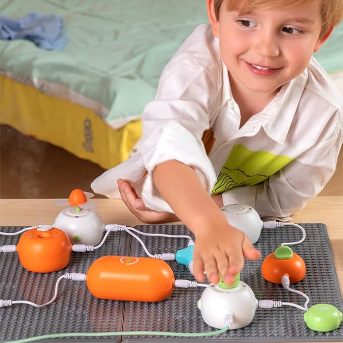 Circuit Kits for Kids - 420+ Electronics Projects, STEM Physics Science Kit with Full Project Manual, Circuits Block Board Educational Toy for Gift for Boys Girls Toddlers Ages 3+