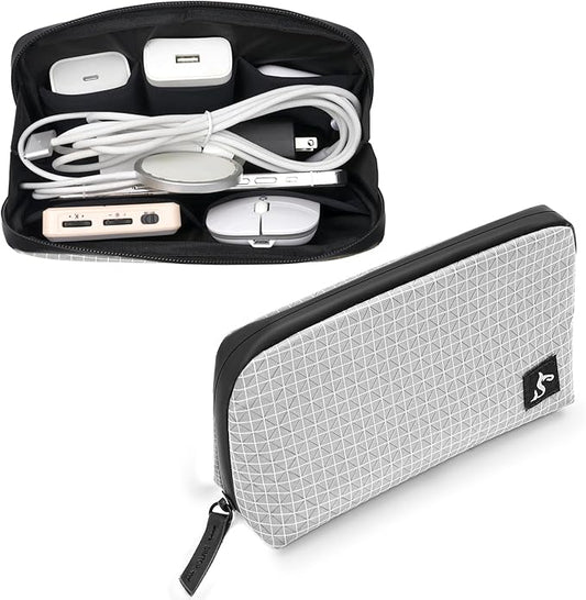 SIMTOP Cord Organizer Travel Small Tech Bag Pouch Case for Cords, Charger, Hard Drive, Power Bank – Water-Resistant Electronics Organizer, Small Portable Gadget Case for Travel