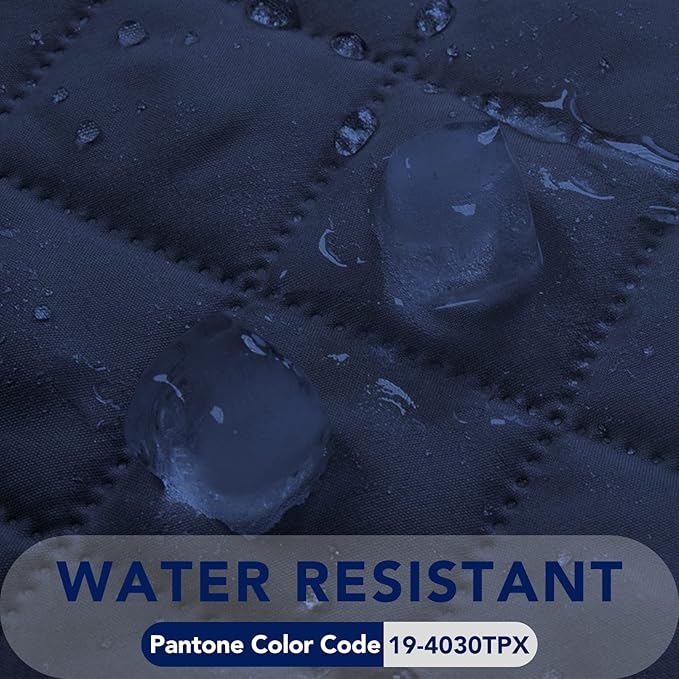 PureFit Reversible Quilted Sofa Cover, Water Resistant Slipcover Furniture Protector, Washable Couch Cover with Non Slip Foam and Elastic Straps for Kids, Pets (X Large, Navy/Navy)