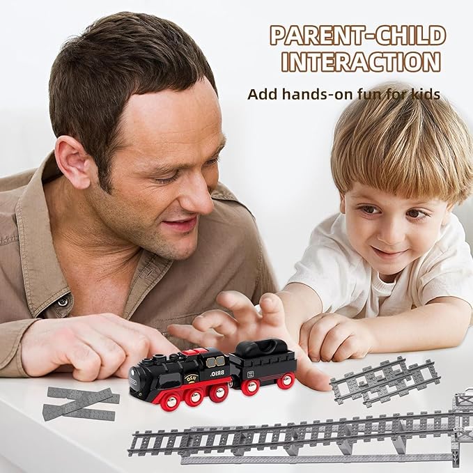 212 Pcs City Train Tracks Building Block Set Compatible with Lego,Train Tracks Accessories Set,Train Track Bridge Uphill and Downhill Set