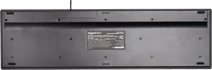 Amazon Basics Wired QWERTY Keyboard, Full-Sized, Black