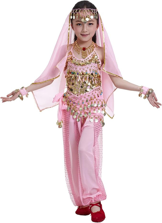 Astage Kids Princess Girl Indian Belly Dance Costume Cosplay Bollywood Ornaments