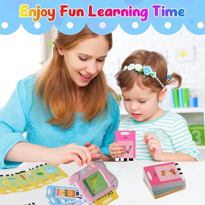 Pocket Speech Talking Flash Cards - 336 Sight Words Toddlers Montessori Audible Speech Buddy Early Learning Flashcards, Autism Sensory Toys Speech Therapy Materials for Toddler Age 3 4 5 Years Old P