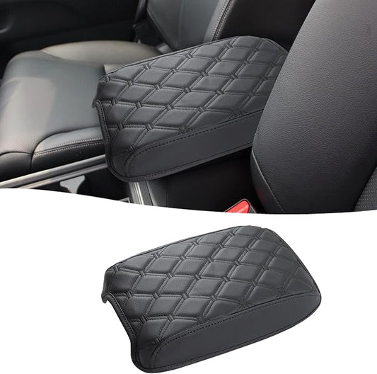 GIANT PANDA Custom Car Center Console Armrest Cover Fit for Honda CRV 2012 2013 2014 2015 2016,Waterproof Faux Leather Middle Console Cover Arm Rest Lid Cover Protector - Full Protection - Black