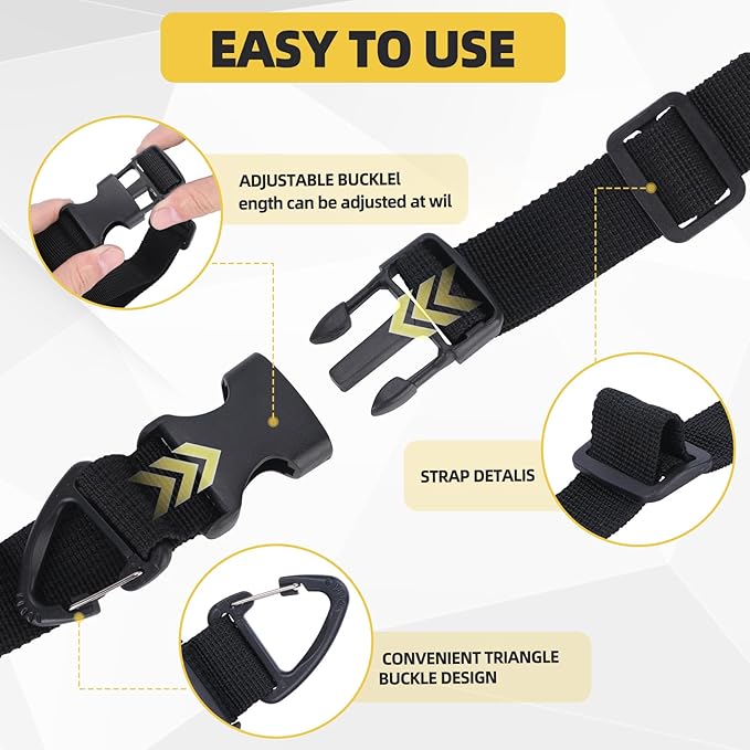 17 Inch Extension Cord Holder Organizer with Triangle Clips for Garage Organization and Storage, Adjustable Heavy Duty Storage Straps for Men Workshop (9)