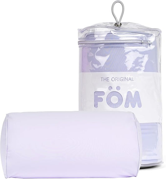 Brookstone Squishy FOM Cushion Pillow - The Original Stretchy, Comfy, Colorful Pillow for Neck, Lumbar Support, and Bed - for Sleeping, Car, Travel, Small, Lilac, 12 x 7 Inches