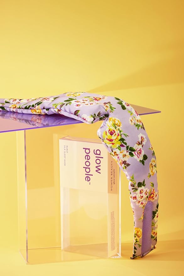 Glow People Silk Sleep Mask – 100% Mulberry Silk Eye Mask for Sleeping, Total Blackout, Cloud-Soft and Adjustable for Beauty Sleep and Travel - Burst