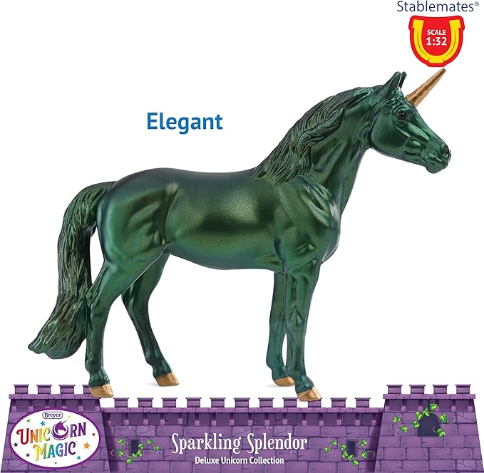 Breyer Horses Stablemates Sparkling Splendor Deluxe Unicorn Set | 8 Unicorn Set | Unicorn Toy | Horse Figurines | 3.75" x 2.5" | 1:32 Scale | Model #6937