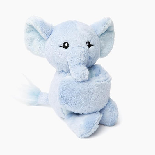 Hug Babies Cute Mini Plush Stuffed Animal Bracelet for Kids | Soft & Cuddly Portable Comfort Adorable On-The-Go Companion for Travel School & Adventures Ages 2+ (Emory The Elephant)