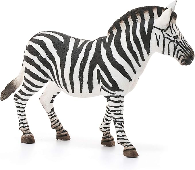 Schleich Wild Life Realistic Female Zebra Figurine - Authentic and Highly Detailed Wild Animal Toy, Durable for Education and Fun Play for Kids, Perfect for Boys and Girls, Ages 3+