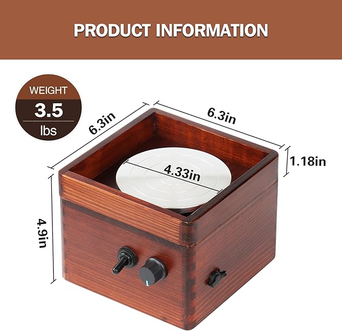 Eritor Pottery Wheel, Pottery Wheel for Adults, Air Dry Clay 4.4lbs，Pottery Clay，Pottery Wheel for Beginners，Pottery Tools, Pottery Wheel for Kids, Clay Tools, Clay Sculpting Tools