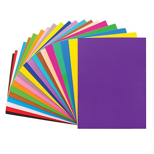 Baker Ross AW961 Foam Sheets Classpack - Pack of 50, Class Pack of Craft Pages for Kids Arts and Craft Activities, Great for Cutting, Gluing or Sewing!