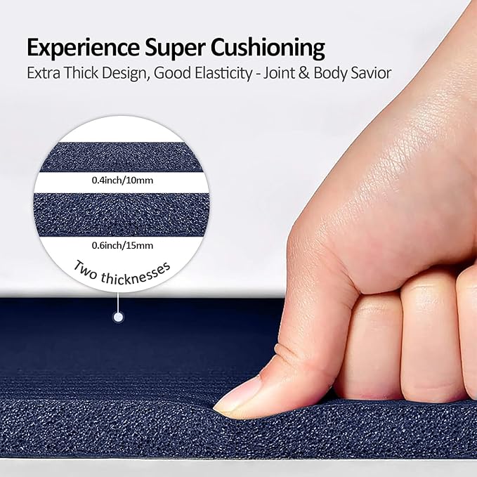 Yoga Mat Non Slip NBR Extra Thick Yoga Mat, 72"L x 32"/24"W x 0.6"/0.4"TH (185cm x 80cm/61cm x 15mm/10mm), Anti-Tear Exercise Mat with Carrying Strap and Bag, Workout Mats for Yoga, Pilates