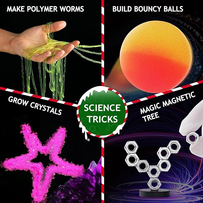 Japace Science Kits for Kids Age 4-6-8, Science Experiments & DIY Motorized Building Kits STEM Toys Chemistry Set for Kids Birthday Gift Ideas for Boys Girls Experiments Enthusiastics