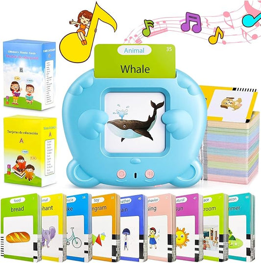 Talking Flash Cards for Toddler 1-6 Year Olds, Learning Montessori Toys with 510 Sight Words, Pocket Speech for Toddlers Therapy Toys, Children's Sensory Preschool Learning Educational Birthday Gifts