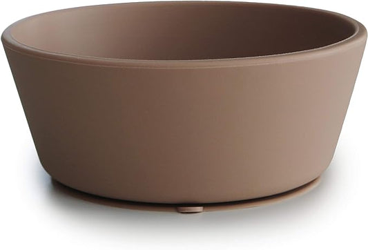 mushie Silicone Suction Bowl | BPA-Free Non-Slip Design (Natural)