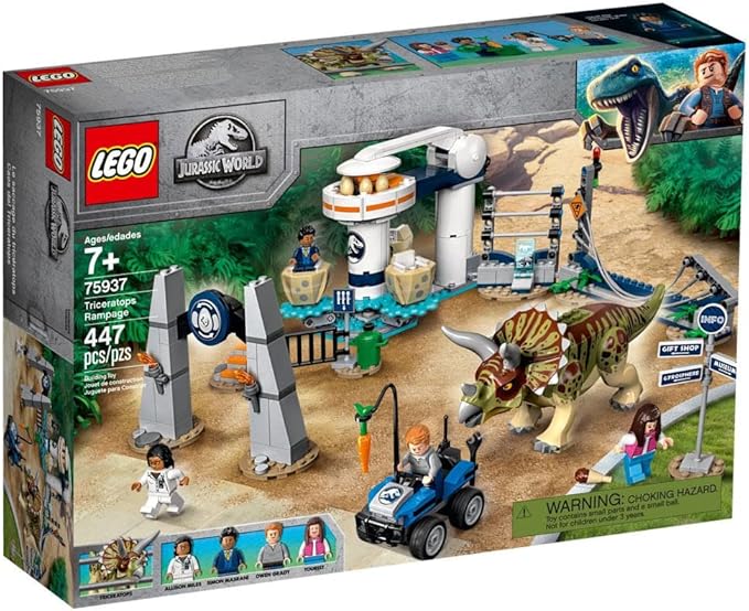 LEGO Jurassic World Triceratops Rampage 75937 (447 Pieces)