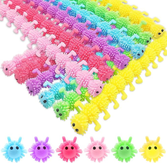 18 PCS Stretchy String Fidget Sensory Toys,Relaxing Toys for Kids ans Adults Stress Relief,Goodie Bag Fillers,Party Favor