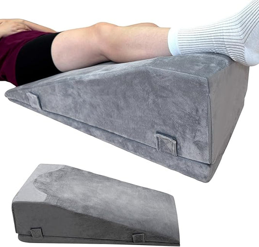 2 Adjustable Heights Leg Elevation Pillows for After Surgery, Knee Replacement Recovery Aids, Bone Foam Knee Surgery Pillow Replacement for Hip Ankle Pain Relief