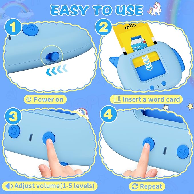 Talking Flash Cards Toddlers Toys: Learning Toys for Kids 2-3, Speech Therapy Pocket Speech Toy for Age 2-6, Autism Educational Montessori Toy with 420 Sight Words