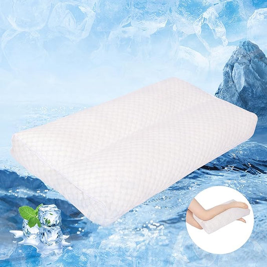 Cooling Knee Pillow for Side Sleeper, 6"Leg Pillow for Side Sleeping, 100% Cooling Fabric Pillow for Between Knees While Sleeping - High Support Alternative for Relieving Leg, Back, and Knee Pain