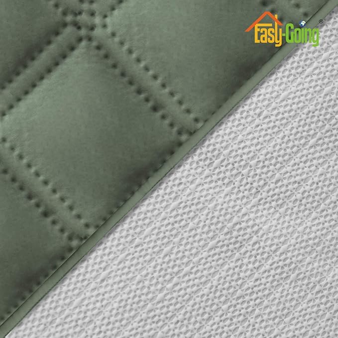 Easy-Going Sofa Slipcover Loveseat Cover Waterproof Couch Cover Washable Sofa Cover for 2 Cushion Couch Non-Slip Fabric Furniture Protector with Pocket for Pets Kids Dog Cat (Loveseat, Greyish Green)