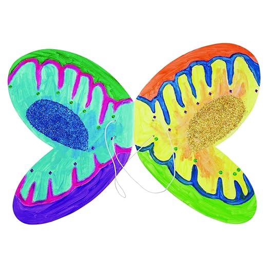 Colorations Decorate Your Own Wings Set of 12 for Kids Arts and Crafts Activity (FLYAWAY)