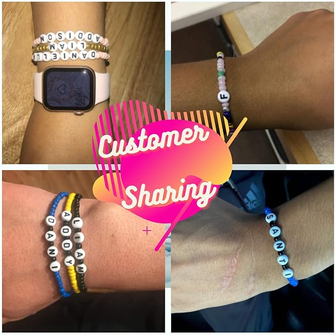 Goody King Jewelry Making Kit Beads for Bracelets - 5000+pcs Bead Craft Kit Set, Glass Pony Seed Letter Alphabet DIY Art and Craft - Gift for Her Women Kid Age 6 7 8 9 (4mm)