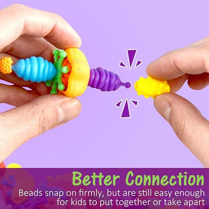 Happytime Snap Pop Beads for Girl's Birthday Gift, Jewelry Making Kit 520Pieces, Arts and Crafts Toys for 4 Year Old Girl, Necklace Bracelet Ring Creative DIY Set Ideas Christmas Gifts