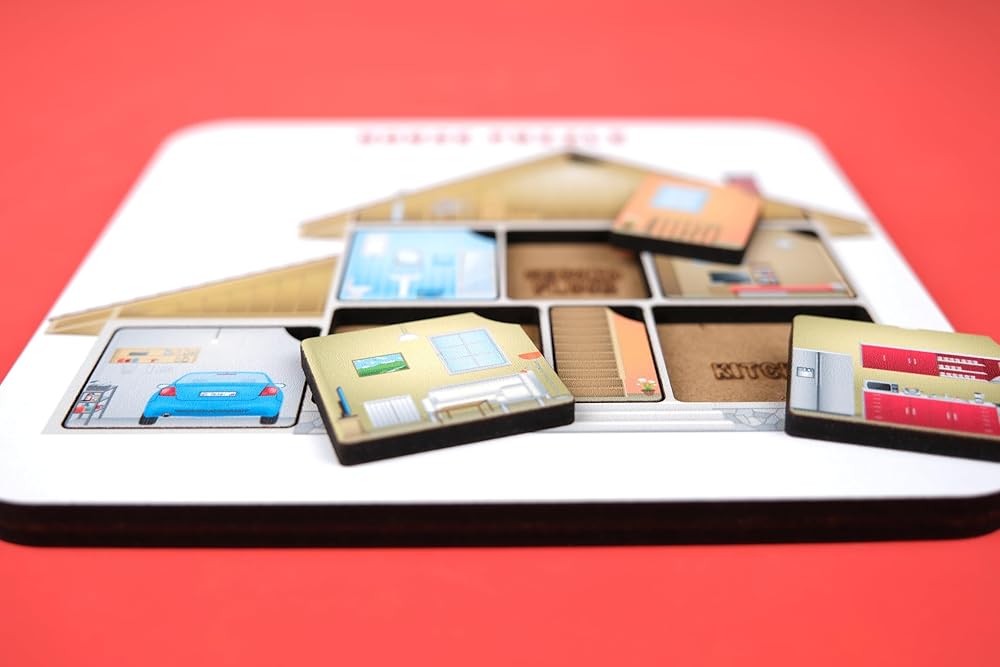 Educational Montessori puzzle, house puzzle for kids, available in your desired language. Kids wooden jigsaw puzzle. Language learning puzzle. Gift for kids. Back to school.