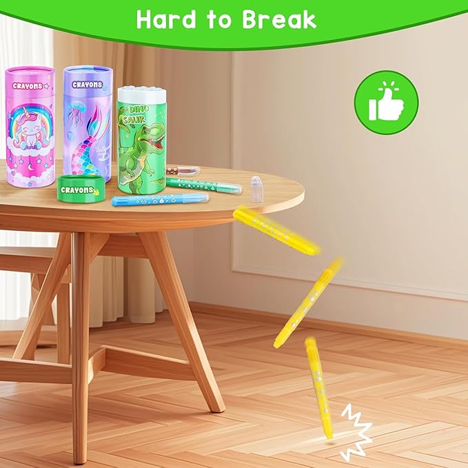 DreamCandy Twist Crayons for Toddlers,12 Colors Non Toxic Washable Crayons for Kids,Art Supplies Drawing Coloring Crayon Set,Gift for Boys and Girls,Back to School,Stocking Stuffers