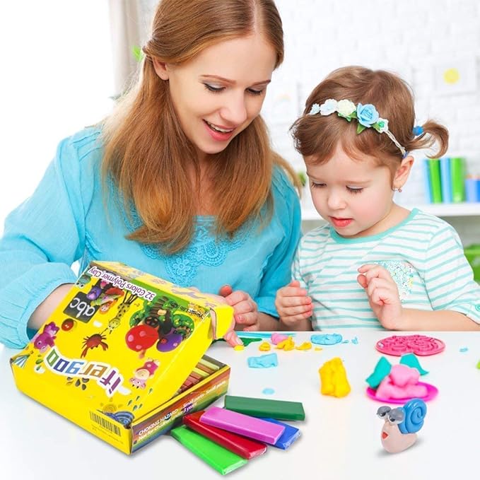 ifergoo Polymer Clay Kits, Oven Bake Clay Model Clay, Safe and Non-Toxic DIY Modeling Clay, Sculpting Clay Tools and Accessories,Ideal Gift for Children, Adults and Artists