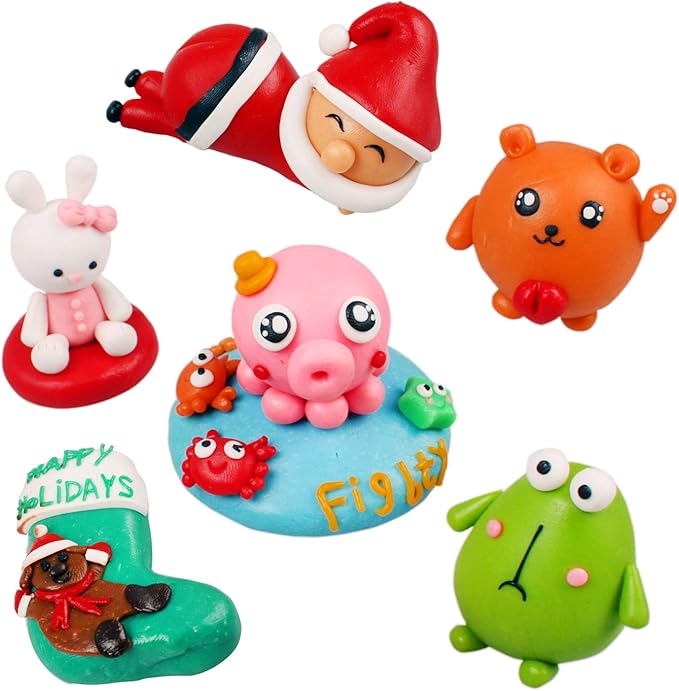 CiaraQ Polymer Clay-Oven Baked Modeling Clay with Sculpting Tools, 24 Colors, 1.2 lbs, Great for Children and Artists.