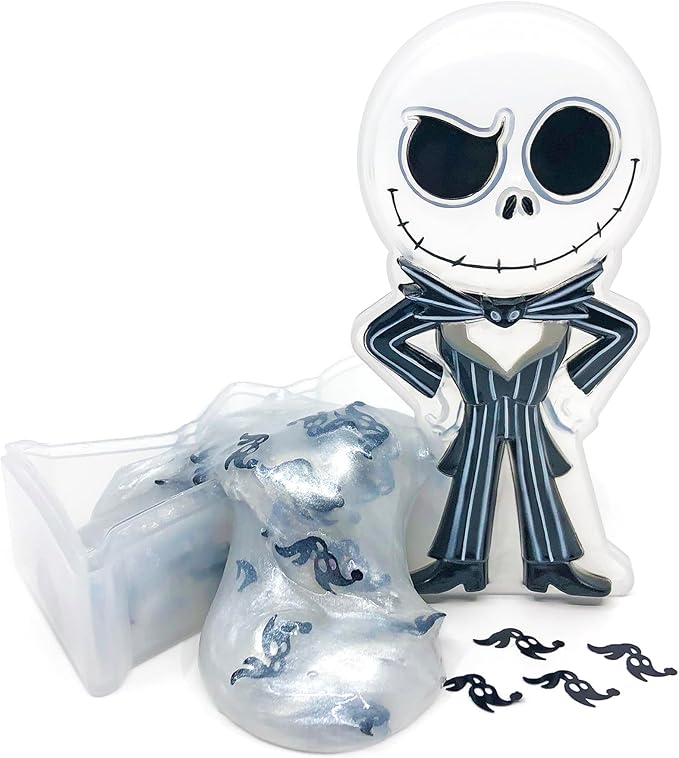 CRA-Z-Slimy The Nightmare Before Christmas Jack Skellington Slime Toy - Glossy, Stretchy, Jack Slime with Bat Shaped Confetti Mix-Ins for Boys and Girls, The Nightmare Before Christmas Kid Toy Gift
