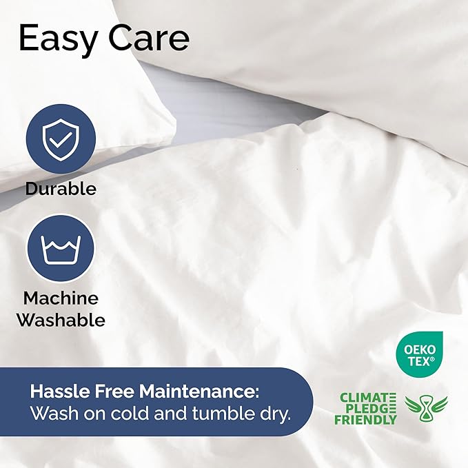 Duvet Cover Cal King Size Set - Extra Soft Cal King Size Duvet Cover 104 x 98 with 2 Pillow Shams - Hotel Luxury & Fade Free w/Zipper Closures & Ties - Comfy Breathable Bedding Set (Antique White)