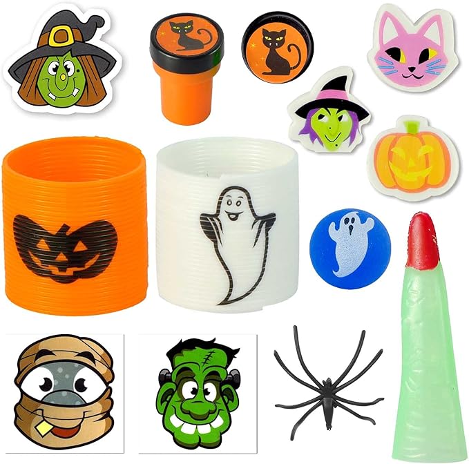 Halloween Prefilled Pumpkin Box with Party Favors, 12 Pcs