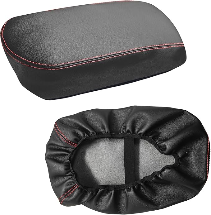 SUNBREATH Compatible with Center Console Armrest Cover for Toyota RAV4 2006 2007 2008 2009 2010 2011 2012 2013 Leather Arm Rest Storage Box Lids Cushion Protector Pad