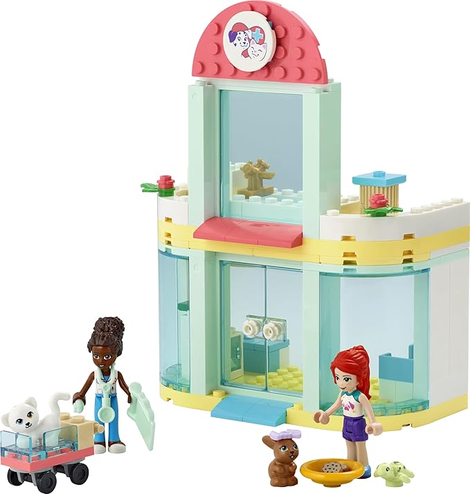 LEGO 41695 Friends Pet Clinic, Toy for Boys and Girls +4 Years with Mini Doll and Figures of Kitten and Bunny