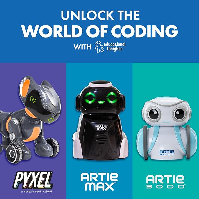 Educational Insights Artie 3000 the Coding & Drawing Robot, STEM Toy, Gift for Boys & Girls, Ages 7+