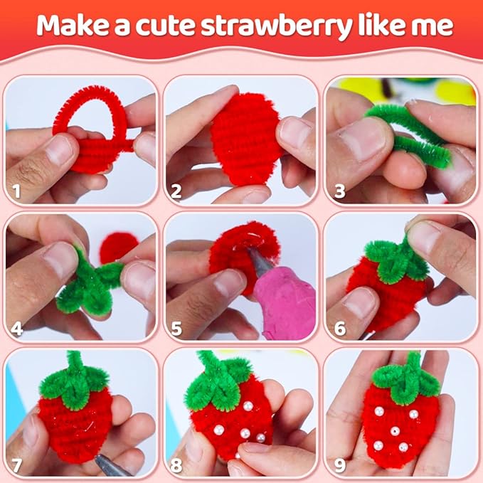 Praisebank Pipe Cleaners for Crafts (1000pcs 25 Multi-Colored), 12 inch Long Pipe Cleaners.