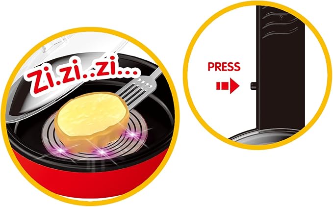 Electric Frying Pan Cooking Pot Play Set | Light, Realistic Sound Effects & Magic Color Changing Food | Ultimate Pretend Play Kitchen Toy