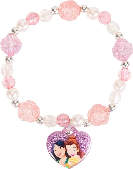 Girls Jewelry Set 3 Piece Princess Toys | Jewelry Set with Beaded Necklace for Gilrs - Toddler Bracelets and Girls Ring | Toddler Girl Toys | Kids Jewelry for Girls | Princess Dress up Ages 3+