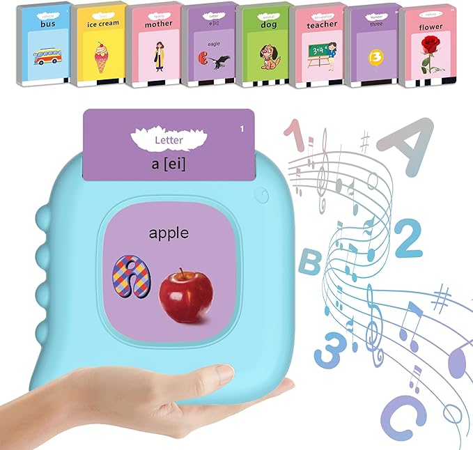 Toddler Learning Toys for 1-6 Year Olds, Montessori Toys for 1 2 Year Old, Learning Resources Materials, Educational Toys, Pocket Speech Therapy, 510Pcs Words Toddler Talking Flash Cards, Gifts Ideas