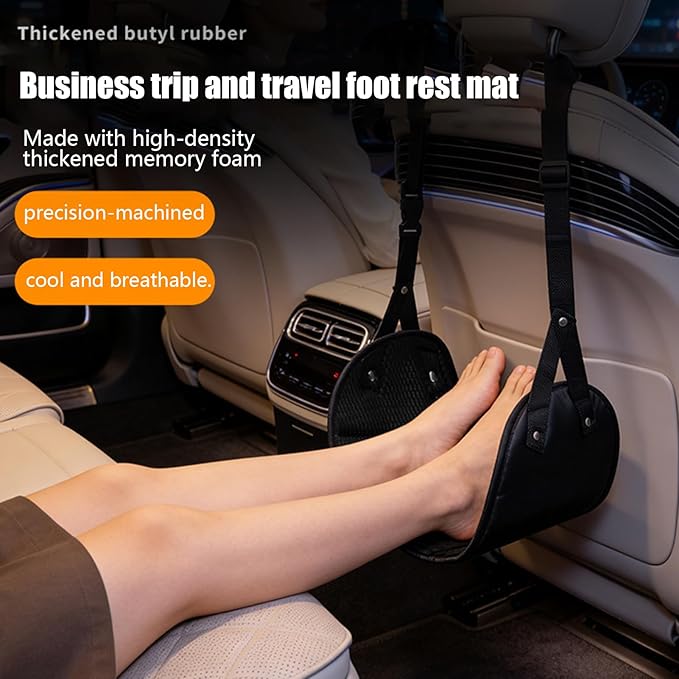 Airplane Foot Hammock - Oxford Cloth Flights Foot Rest | Slip Resistant Leg Rest for Travel, Space Saving Design Leg Sling for Airplane Travel Camping Car Bus Business Trip Office