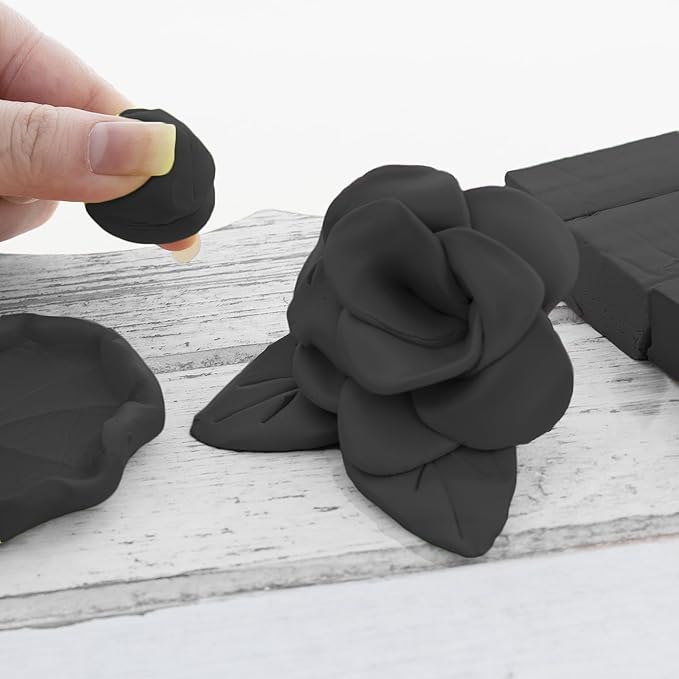 BAZIC Modeling Clay Black Color 1 LB, Light Dough Art Craft, Non Toxic Gift for Artist Kids Toddler Boys Girls, Bulk for Classroom, 24-Pack